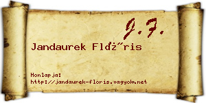 Jandaurek Flóris névjegykártya